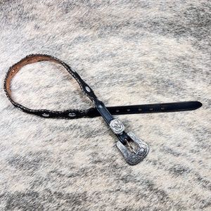 Youth Vintage Circle Y Horsehair Western Belt